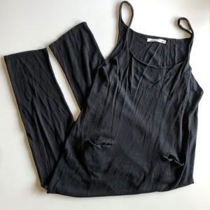 Lauren Manoogian Black Ribbed Jumpsuit Romper